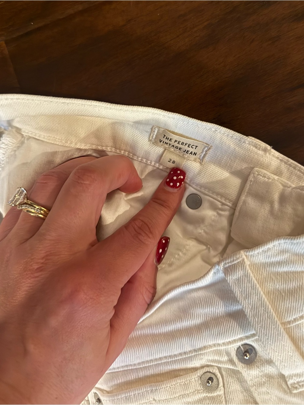 Madewell The Perfect Vintage Jean white straight leg size 28 - Picture 4 of 5